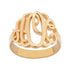 925 Sterling Silver Personalized Script Style Thick Monogram Ring - onlyone