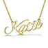 925 Sterling Silver Custom Katie Name Necklace Nameplate Necklace - onlyone