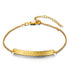 925 Sterling Silver Personalized Loving You Bar Engraved Bracelet 6â€?7.5â€?- onlyone