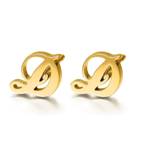 925 Sterling Silver Personalized Initials Stud Earring - onlyone