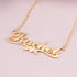 925 Sterling Silver Rachel Style Heart Name Necklace Nameplate Necklace - onlyone