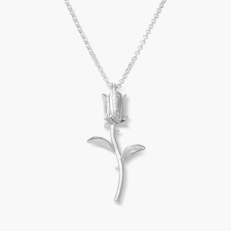 925 Sterling Silver Eternal Rose Necklace Customizable Letter Necklace - onlyone