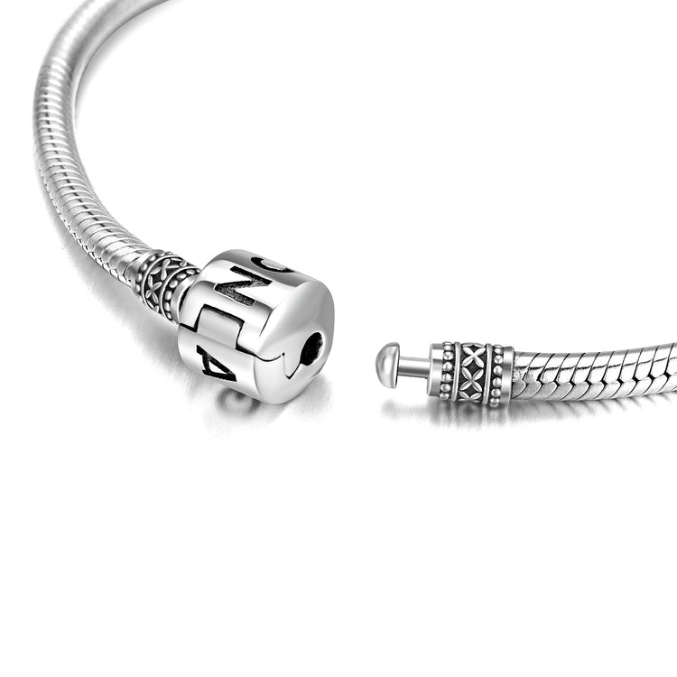 925 Sterling Silver Personalized Basic Bracelet For Beads Charm Bracelet - onlyone