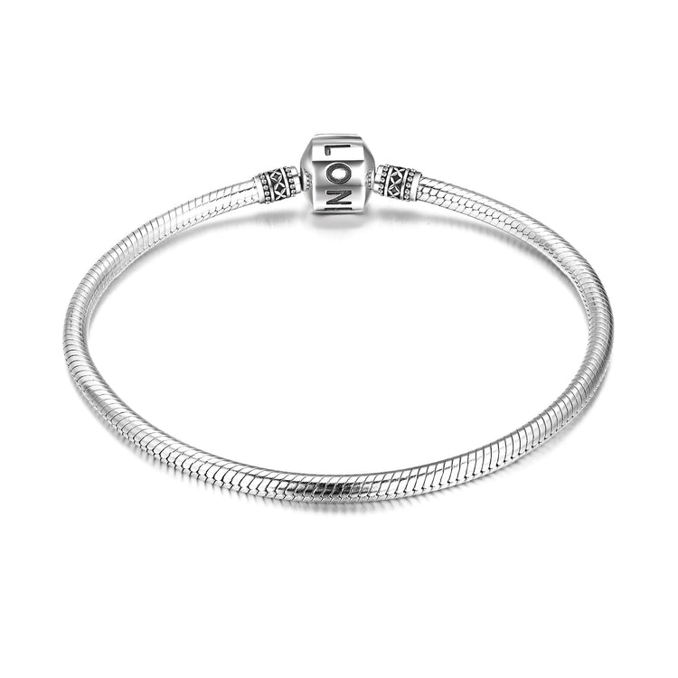 925 Sterling Silver Personalized Basic Bracelet For Beads Charm Bracelet - onlyone