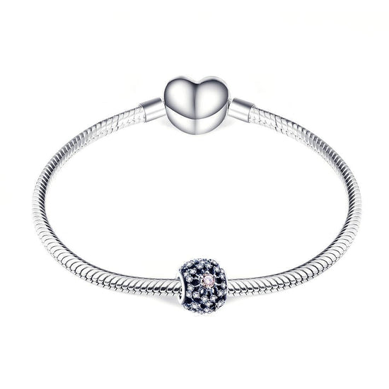 925 Sterling Silver Fashion Rhinestone Charm For Bracelet and Necklace - onlyone
