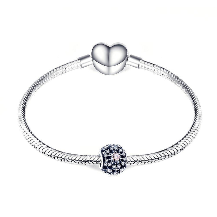 925 Sterling Silver Fashion Rhinestone Charm For Bracelet and Necklace - onlyone