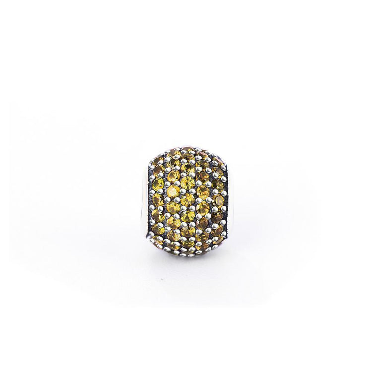 925 Sterling Silver Colorful Cubic Zirconia Charm For Bracelet and Necklace