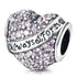 925 Sterling Silver Love Heart Charm Fit for Bracelet and Necklace - onlyone