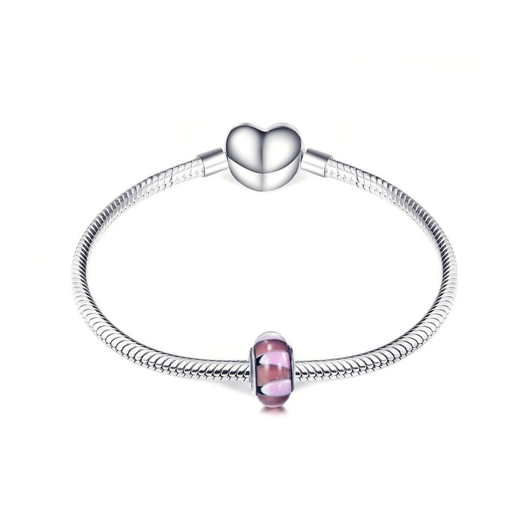 925 Sterling Silver  Murano Glass Charm for Bracelet and Necklace - onlyone