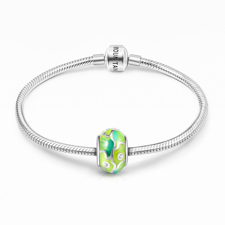 925 Sterling Silver Abstract Painting Craft Charm for Bracelet and Necklace - onlyone