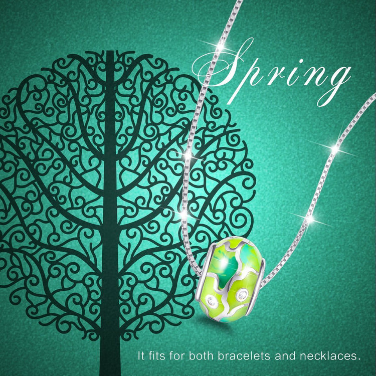 925 Sterling Silver Abstract Painting Craft Charm for Bracelet and Necklace - onlyone
