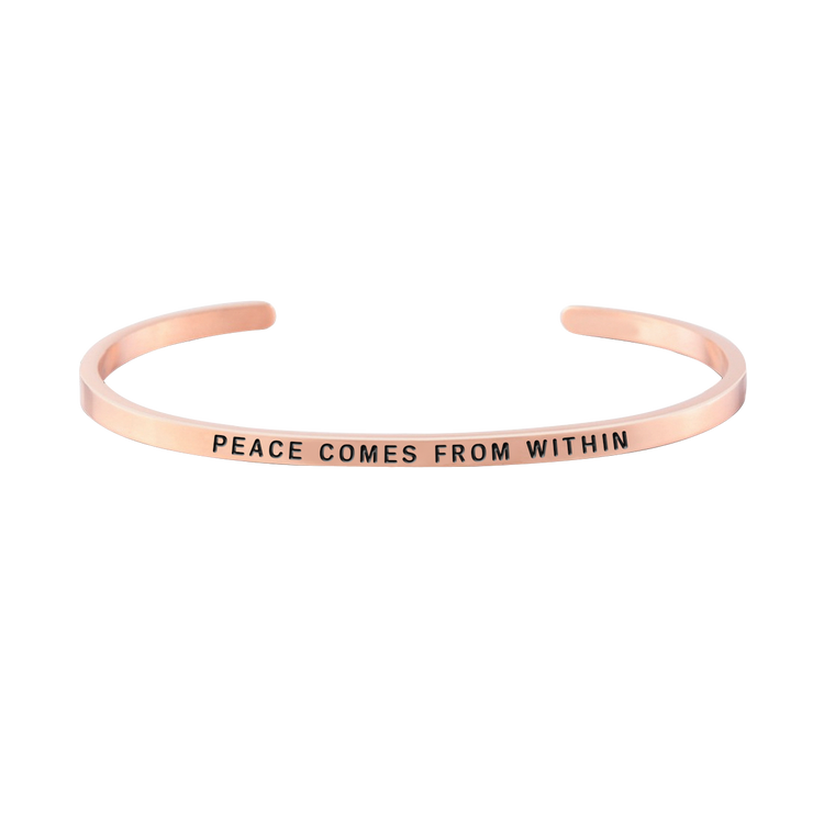 925 Sterling Silver Personalized Peace Series Engraved Cuff 6â€?7.5â€?- onlyone