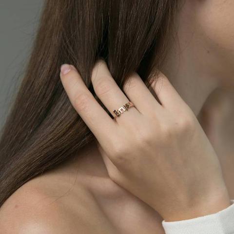 925 Sterling Silver Personalized Simple Name Ring Nameplate Ring - onlyone