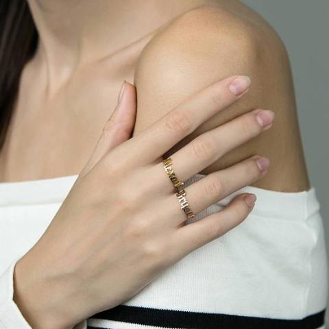 925 Sterling Silver Personalized Simple Name Ring Nameplate Ring - onlyone
