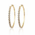 Big Large Gold Plated Crystal Diamond Hoop Earrings - onlyone