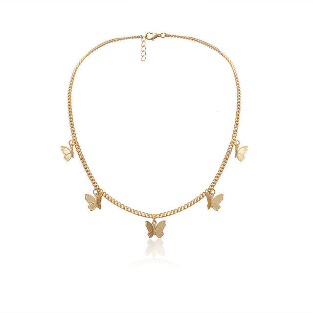 925 Sterling Silver Butterfly Chocker For Women - onlyone