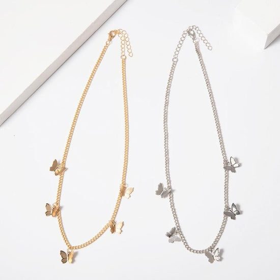 925 Sterling Silver Butterfly Chocker For Women - onlyone