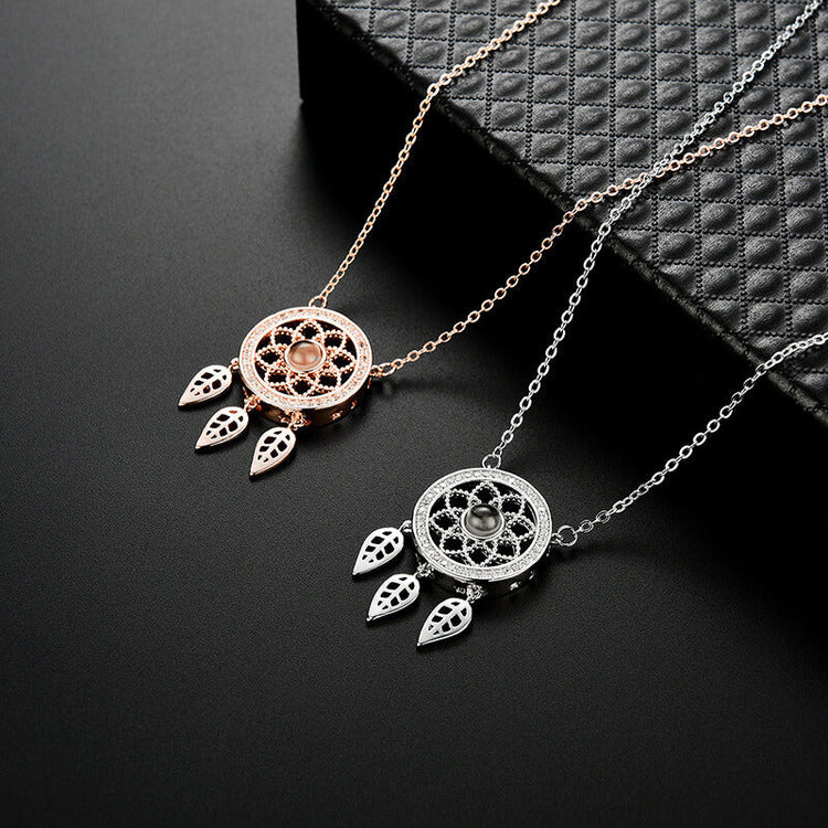 925 Sterling Silver I Love You in 100 Languages Dreamcatcher Style Romantic Love Memory Gift for Her - onlyone