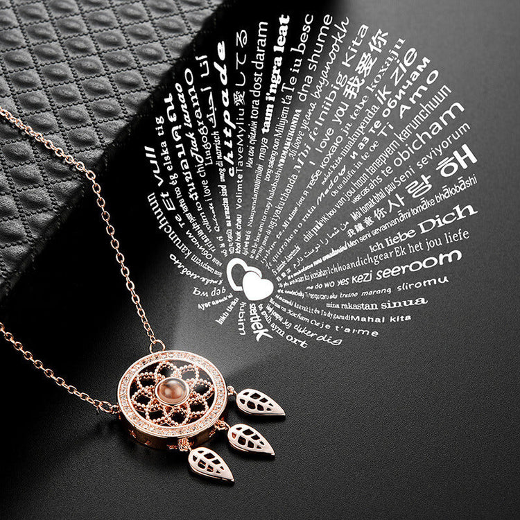 925 Sterling Silver I Love You in 100 Languages Dreamcatcher Style Romantic Love Memory Gift for Her - onlyone