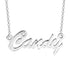 0.02ct Natural 10K/14K Gold Personalized Diamond Inlay Name Necklace Adjustable 16" - 20" White Gold/Yellow Gold/Rose Gold - onlyone