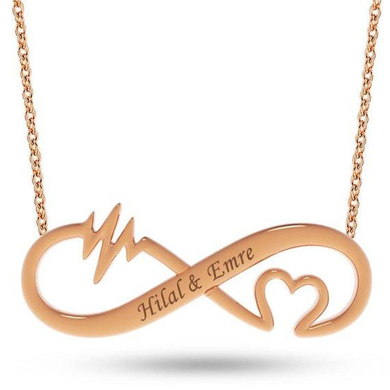925 Sterling Silver Infinity Name Necklace Nameplate Necklace - onlyone