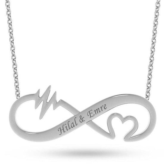 925 Sterling Silver Infinity Name Necklace Nameplate Necklace - onlyone