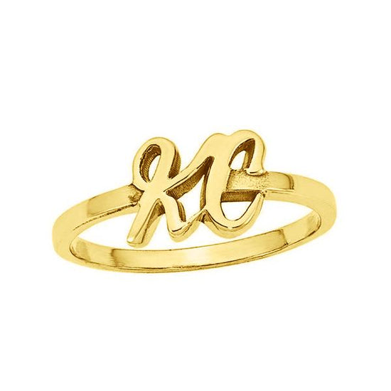 10K/14K Gold Personalized Initial Ring - onlyone