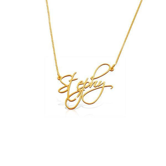 925 Sterling Silver Custom Lauren Name Necklace Nameplate Necklace - onlyone