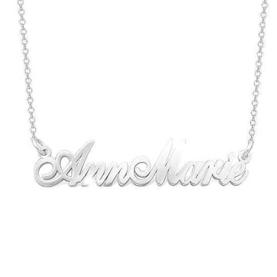 14K Gold Personalized Two Names Necklace Adjustable 16" - 20" - onlyone