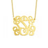 14K Gold Personalized Monogram Necklace Adjustable 16" - 20" - onlyone