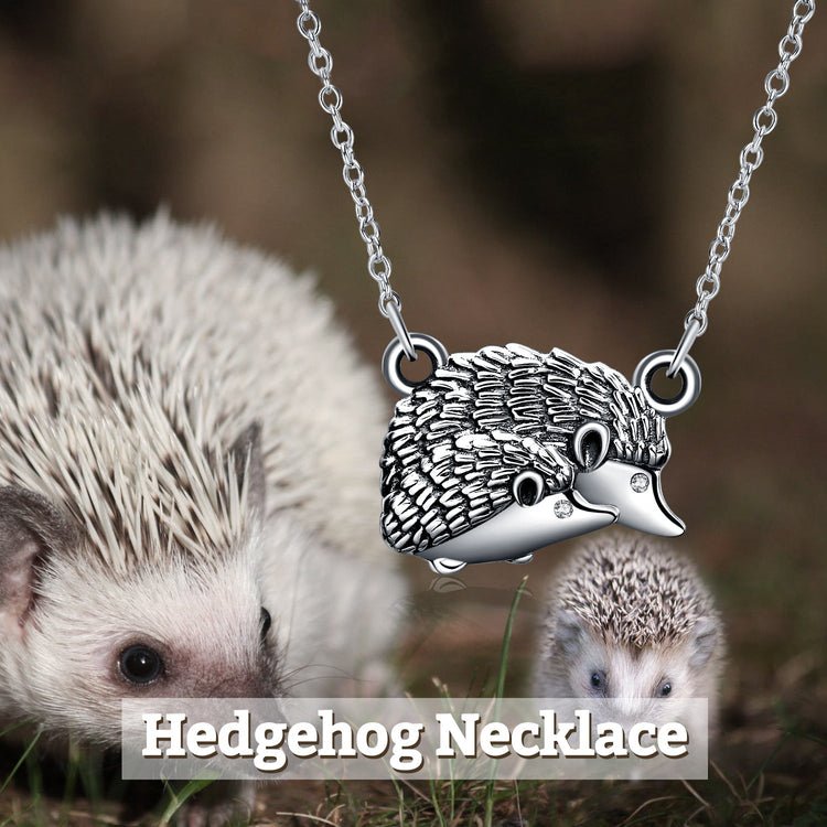 925 Sterling Silver Hedgehog Necklace