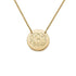 925 Sterling Silver Engraved Coin Initial Necklace - onlyone
