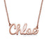 925 Sterling Silver Custom Cursive Chloe Name Necklace Nameplate Necklace - onlyone