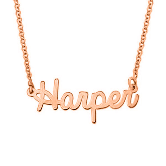 925 Sterling Silver Tiny Cursive Name Necklace Nameplate Necklace - onlyone