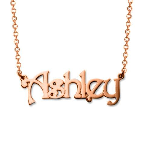 14K Gold Personalized Name Necklaces Adjustable Chain 16" - 20" - onlyone