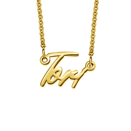 925 Sterling Silver Tiny Name Necklace Nameplate Necklace - onlyone