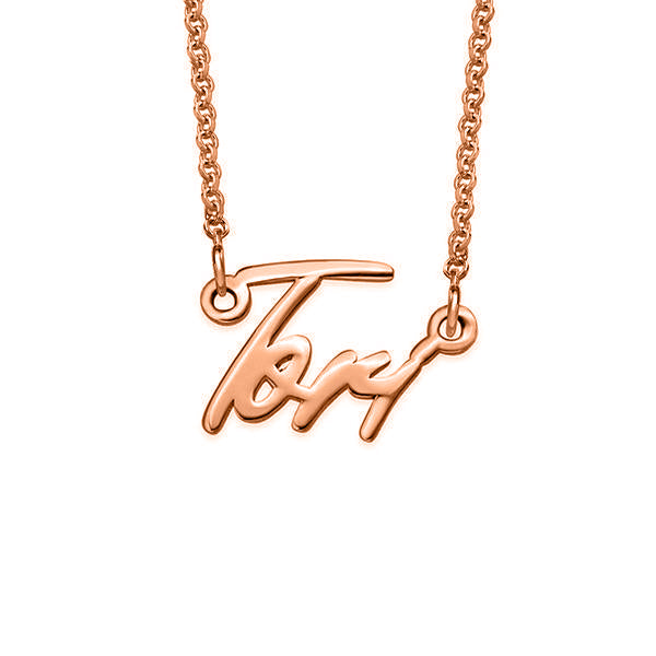 925 Sterling Silver Tiny Name Necklace Nameplate Necklace - onlyone