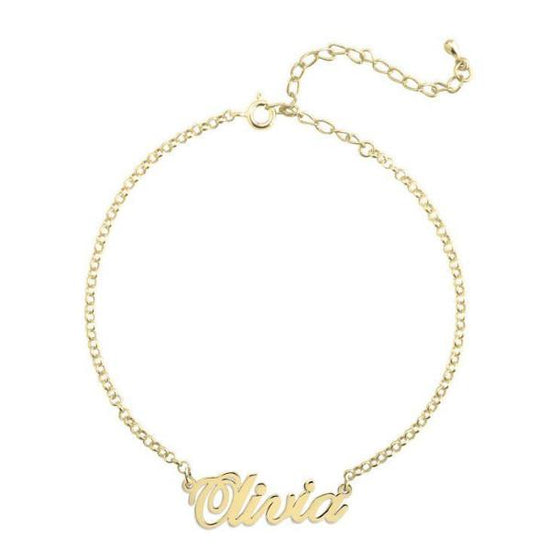 925 Sterling Silver Personalized Name Bracelet Length 6â€?7.5 Nameplate Bracelet - onlyone