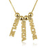 925 Sterling Silver Vertical Three Name Necklace Nameplate Necklace - onlyone