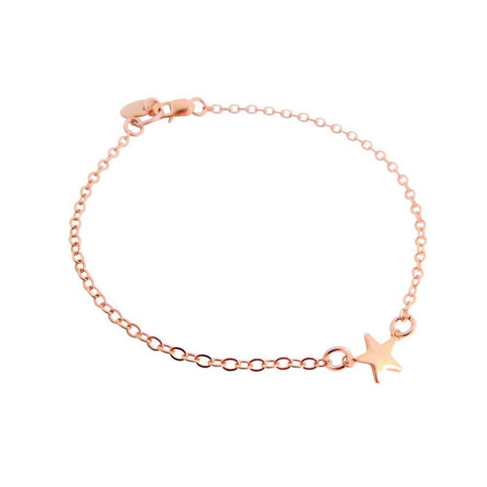 925 Sterling Silver Personalized Mini Star Initial Bracelet - onlyone
