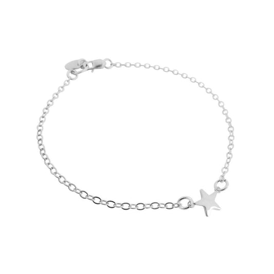 925 Sterling Silver Personalized Mini Star Initial Bracelet - onlyone