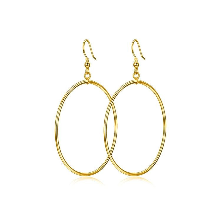 Boucles d'oreilles pendantes cercle en argent sterling 925