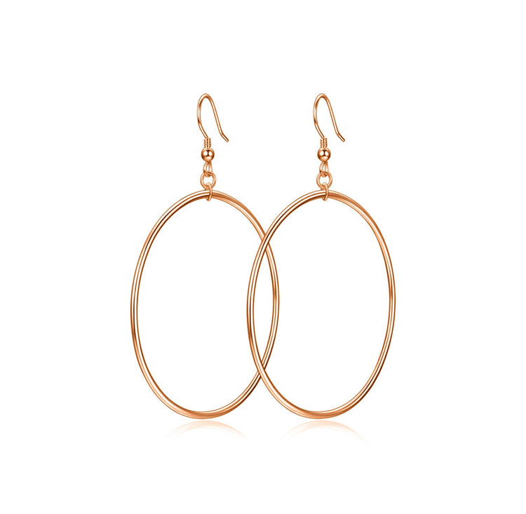 Boucles d'oreilles pendantes cercle en argent sterling 925