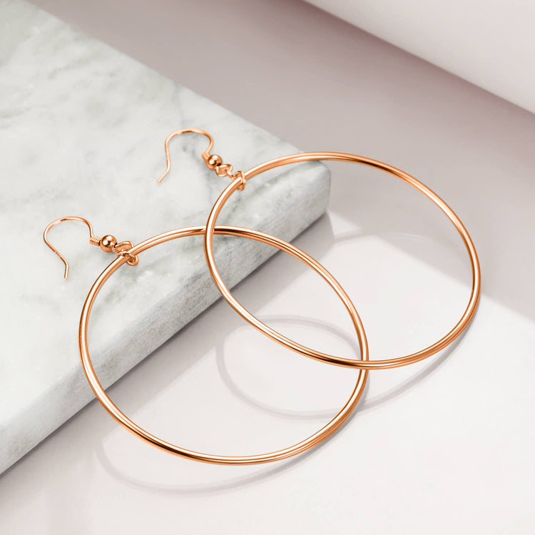 Boucles d'oreilles pendantes cercle en argent sterling 925