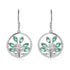 925 Sterling Silver Tree Of Life Earrings With Crystal Leaves - onlyone