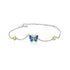 925 Sterling Silver Butterfly and Daisy Anklet - onlyone