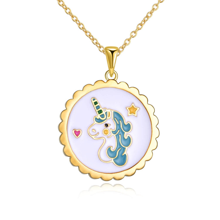 925 Sterling Silver Personalized Unicorn Name Necklace  Nameplate Necklace Inspirational Gift - onlyone