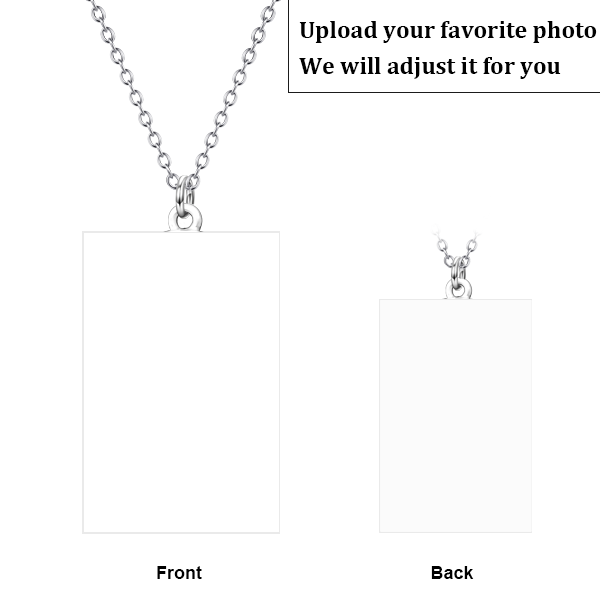 925 Sterling Silver Pets Photo Engraved Necklace Cute Cat/Dog Engraved Necklace - onlyone