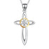 925 Sterling Silver Celtic Cross Pendant Necklace for Women Girls Cross Necklace for Women - onlyone