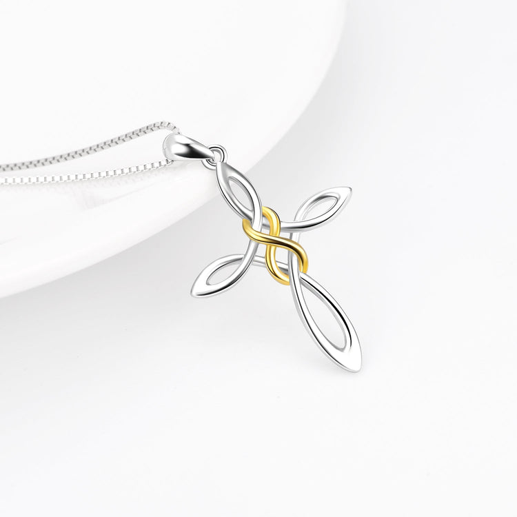 925 Sterling Silver Cross Necklace For Women Celtic Cross Infinity Necklace Gift For Her A Special Symbol Of Love And Friendship - onlyone
